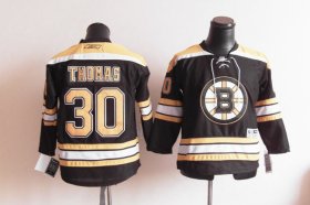 Boston Bruins 30 THOMAS black NHL Kid Jerseys