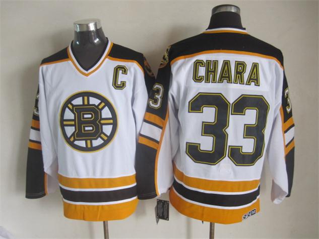 Boston Bruins 33 Zdeno Chara White black Ice men ice hockey nhl jerseys