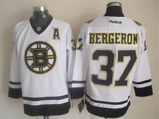 Boston Bruins 37 Patrice Bergeron White men ice hockey nhl jerseys