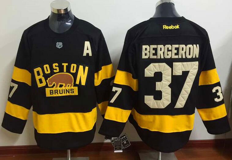 Boston Bruins 37 Patrice Bergeron black men ice hockey nhl jerseys