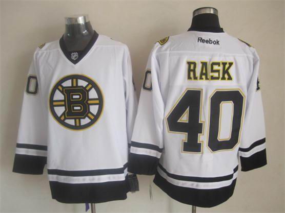 Boston Bruins 40 Tuukka Rask  white men ice hockey nhl jersey