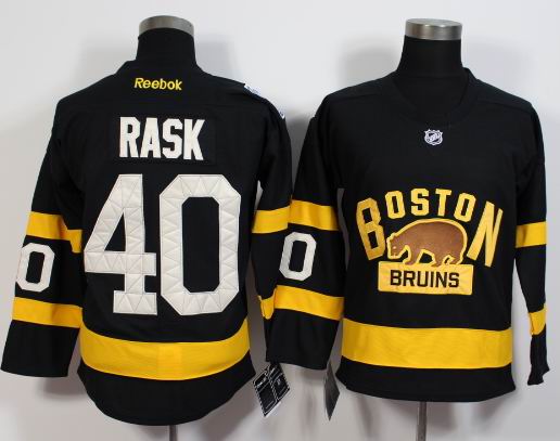 Boston Bruins 40 Tuukka Rask Black men ice hockey nhl jersey