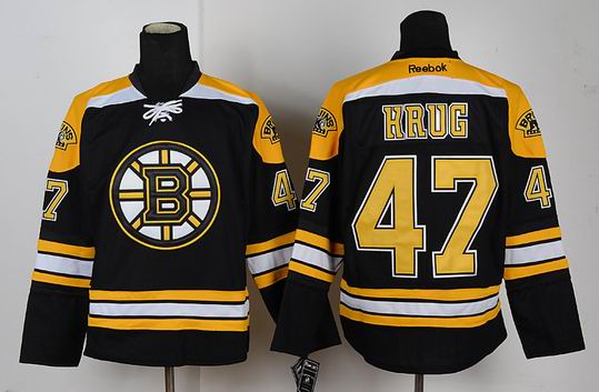 Boston Bruins 47 Torey Krug Black men ice hockey nhl jerseys Reebok