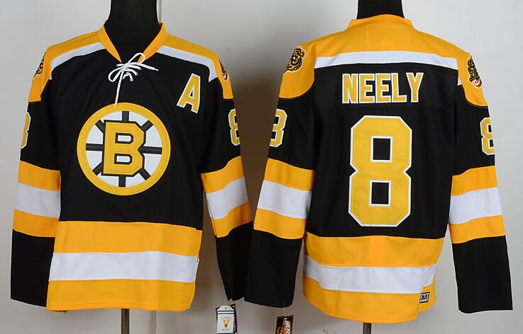Boston Bruins 8 Neely Black new nhl jersey