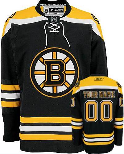 Boston Bruins Black Home Authentic Man NHL Jersey Custom any name number