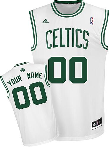 Boston Celtics  white adidas Home Jersey custom any name number