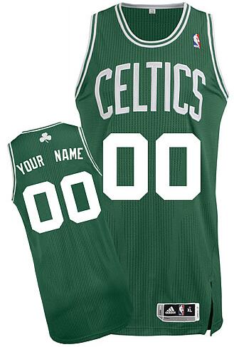 Boston Celtics green white number Road Jersey custom any name number