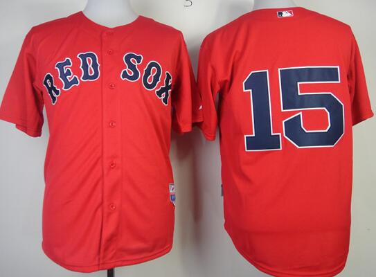 Boston Red Sox 15 Dustin Pedroia red men baseball mlb jersey