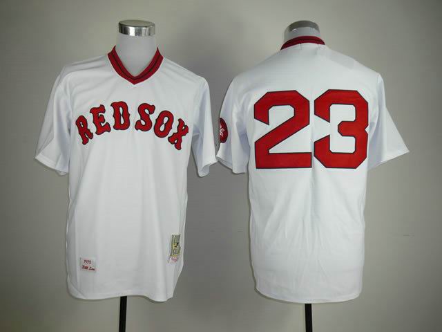 Boston Red Sox 23 Blank White men baseball mlb Jerseys