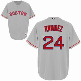 Boston Red Sox 24 Manny Ramirez gray men baseball mlb  jersey