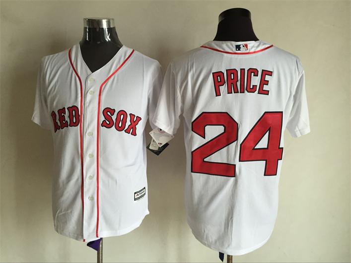 Boston Red Sox 24 Price white men baseball mlb majestice jersey