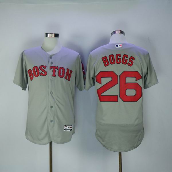 Boston Red Sox 26 Wade Boggs gray Flexbase Authentic Collection men baseball mlb Jersey