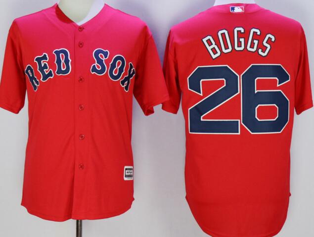 Boston Red Sox 26 Wade Boggs red majestic men baseball mlb Jerseys