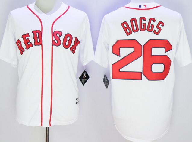 Boston Red Sox 26 Wade Boggs white majestic men baseball mlb Jerseys