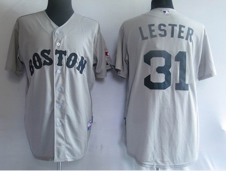 Boston Red Sox 31 Jon Lester Grey men baseball mlb jerseys