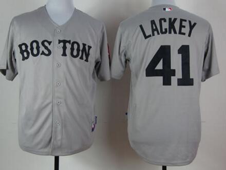 Boston Red Sox 41 John Lackey Grey men baseball mlb Jerseys