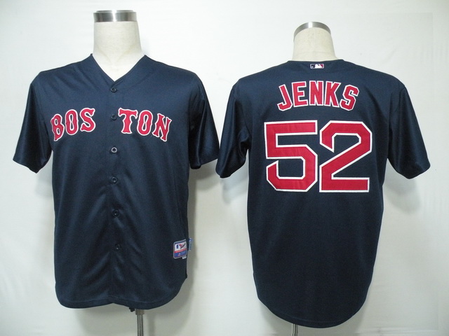 Boston Red Sox 52 Jenks Dark Blue men baseball mlb jerseys