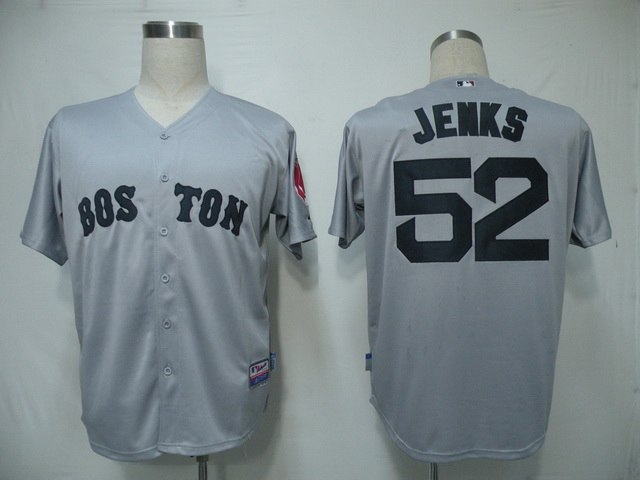 Boston Red Sox 52 Jenks Grey men baseball mlb jerseys