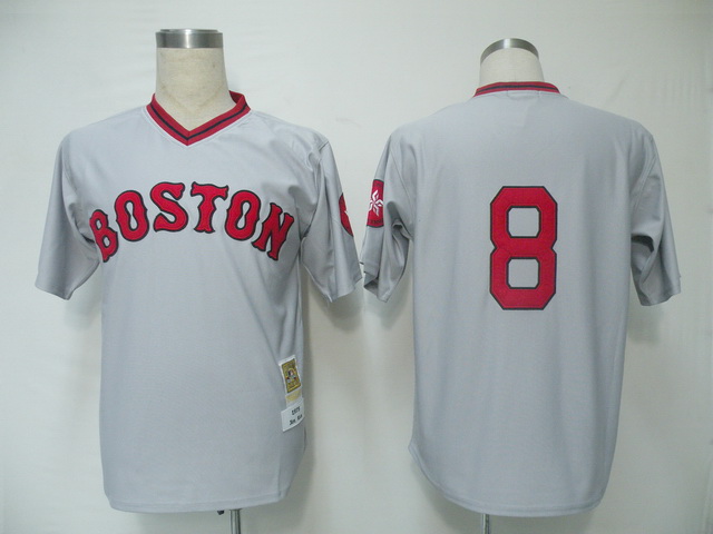 Boston Red Sox 8 Yastrzemski Grey M&N men baseball mlb jerseys