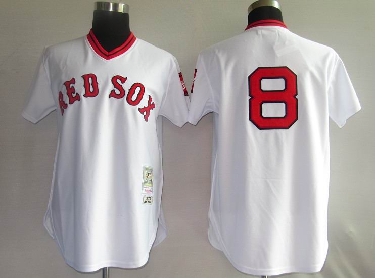 Boston Red Sox 8 Yastrzemski white men baseball mlb jersey