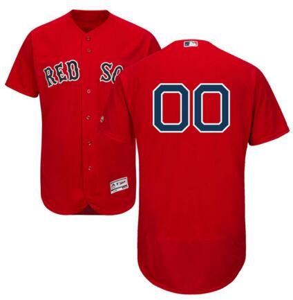 Boston Red Sox Majestic Alternate red Flex Base Authentic Collection Custom Jersey