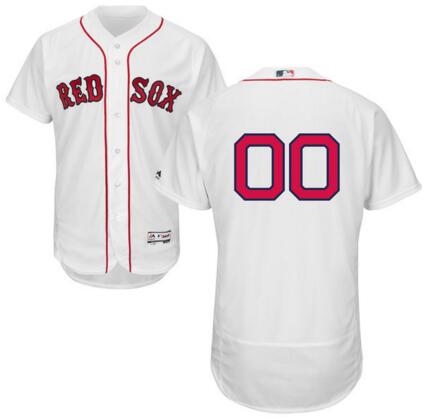 Boston Red Sox Majestic Home White Flex Base Authentic Collection Custom Jersey