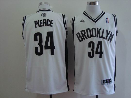 Brooklyn Nets 34 PIERCE white adidas men nba basketball Jersey