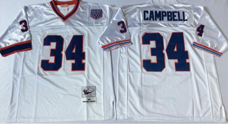 Buffalo Bills Thurman Thomas 34 Throwback white Jersey 75th patch