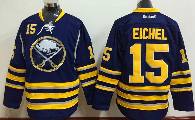 Buffalo Sabres 15 Jack Eichel Navy Blue men ice hockey nhl jerseys