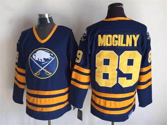 Buffalo Sabres 89 Alexander Mogilny blue men ice hockey nhl jerseys