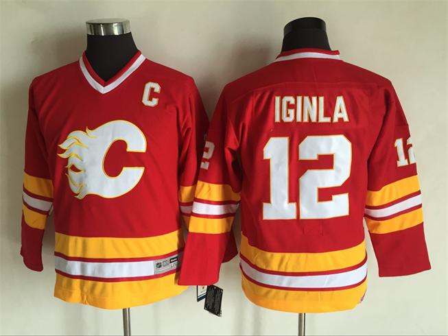 Calgary Flames 12# Jarome Iginla red youth nhl jerseys