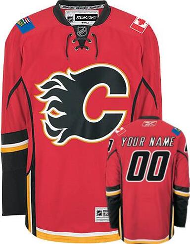 Calgary Flames Red Home Authentic NHL Jersey Custom any name number