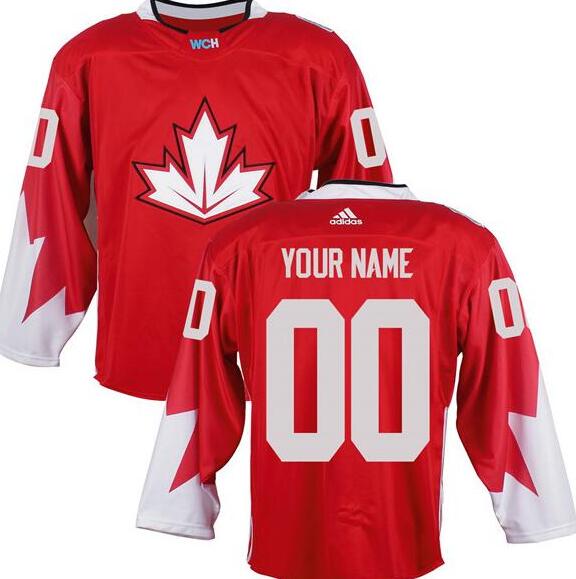 Canada 2016 World Cup red Hockey jerseys Customized any name number