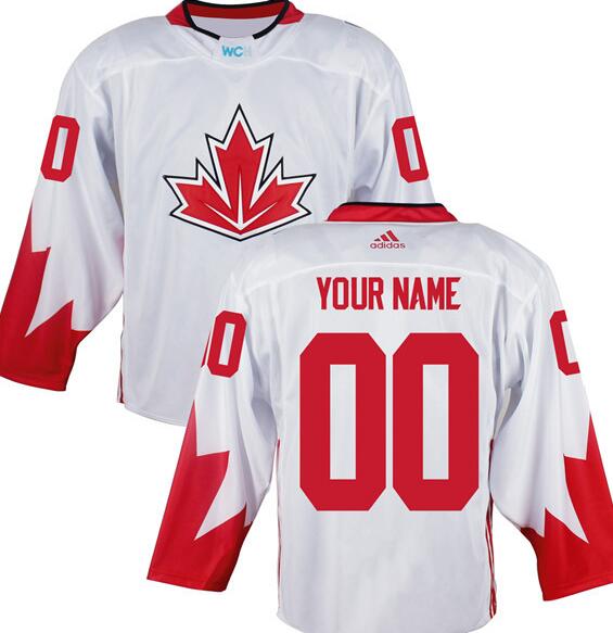 Canada 2016 World Cup white Hockey jerseys Customized any name number