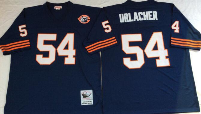 Chicago Bears 54 Brian Urlacher blue throwback football Jersey