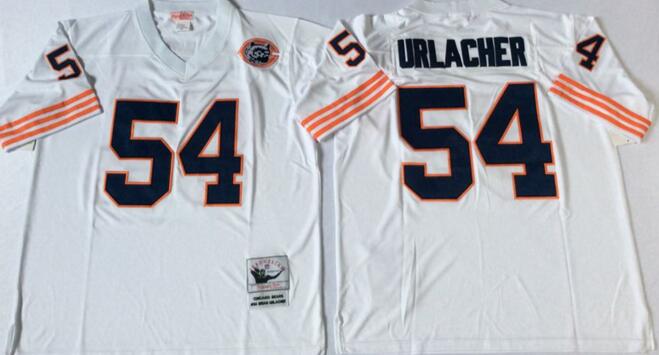 Chicago Bears 54 Brian Urlacher white throwback football Jersey