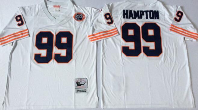 Chicago Bears 99 Dan Hampton white Throwback nfl football jerseys