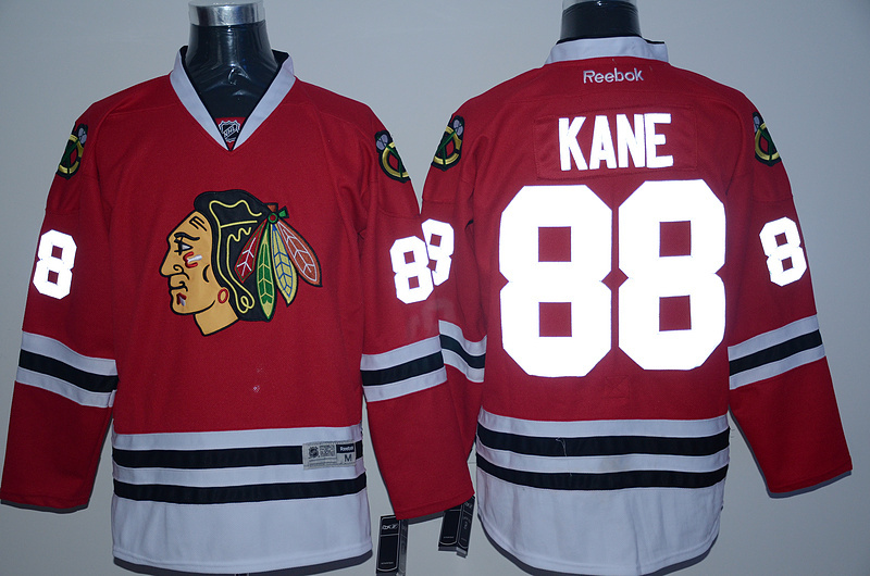 Chicago Blackhawks #88 Patrick Kane red Luminous version ice hockey jersey