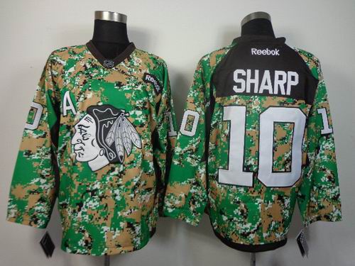 Chicago Blackhawks 10 SHARP camo Green nhl Jersey Chicago Blackhawks 10 SHARP camo Green nhl Jersey