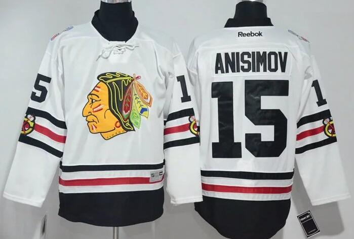 Chicago Blackhawks 15 Artem Anisimov white men nhl hockey 2017 Winter Classic Jersey