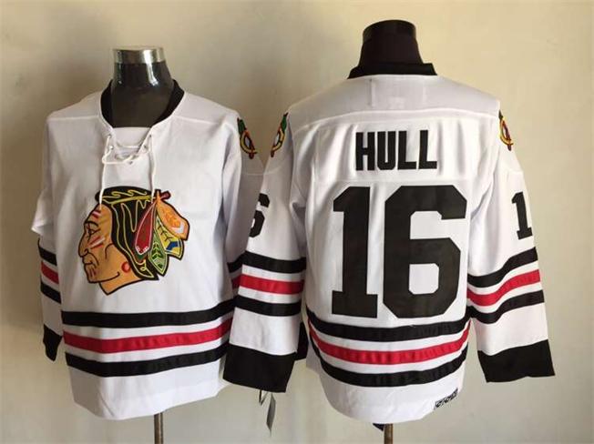 Chicago Blackhawks 16 Bobby Hull white men ice hockey nhl jerseys