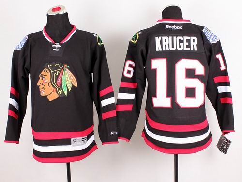Chicago Blackhawks 16 KRUGER black nhl Jersey Chicago Blackhawks 16 KRUGER black nhl Jersey