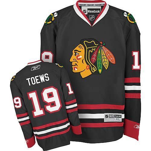 Chicago Blackhawks 19 Jonathan Toews Black Jersey