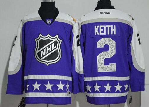 Chicago Blackhawks 2 Duncan Keith purple ice hockey 2017 NHL All Star Jersey