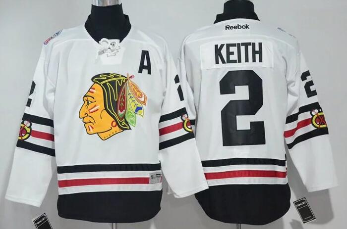 Chicago Blackhawks 2 Duncan Keith white men nhl hockey 2017 Winter Classic Jersey