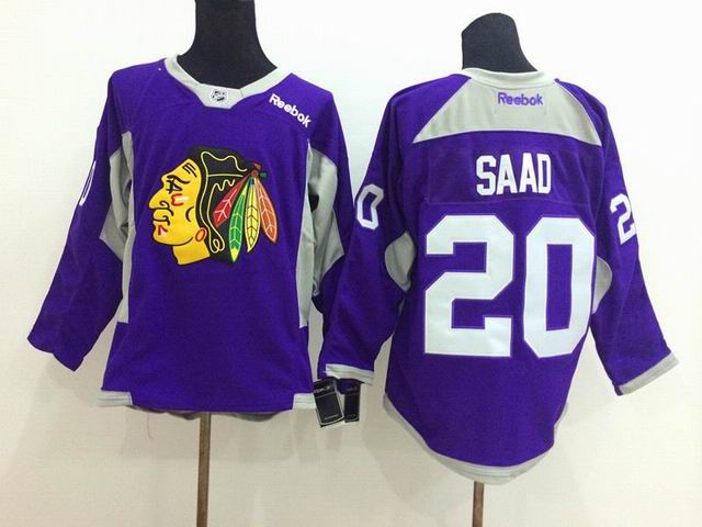 Chicago Blackhawks 20 Brandon Saad purple men nhl ice hockey jerseys 2015