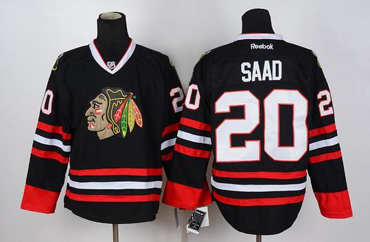 Chicago Blackhawks 20 SAAD black nhl Jersey Chicago Blackhawks 20 SAAD black nhl Jersey