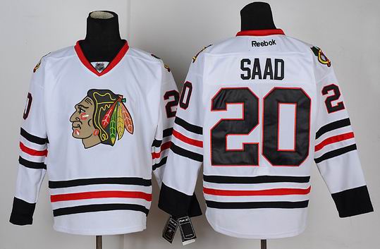 Chicago Blackhawks 20 SAAD white nhl jerseys Chicago Blackhawks 20 SAAD white nhl jerseys