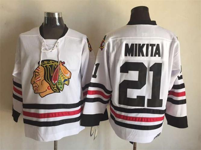 Chicago Blackhawks 21 Stan Mikita white men ice hockey nhl jerseys