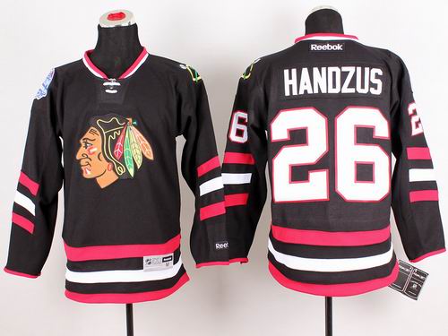 Chicago Blackhawks 26 HANDZUS black men nhl Jersey